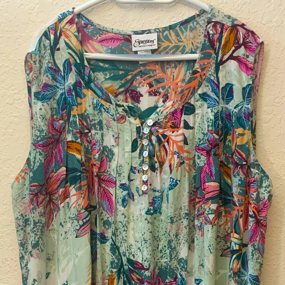 Tropical maxi dress 4x